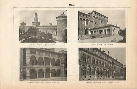 LAMINA ESPASA 5157: Edificios de Milan