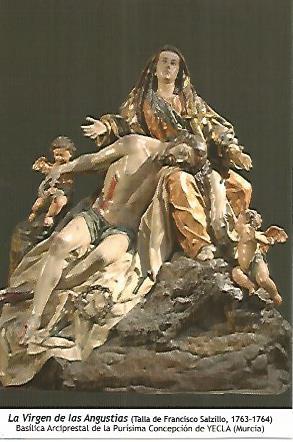 POSTAL: La Virgen de las Angustias. Yecla Murcia