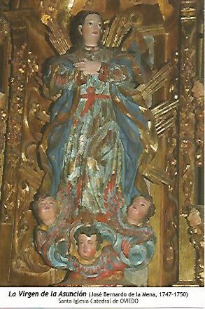 POSTAL : La Virgen de la Asuncion. Oviedo