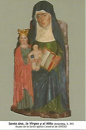 POSTAL: Santa Ana la Virgen y el Niño. Catedral de Oviedo