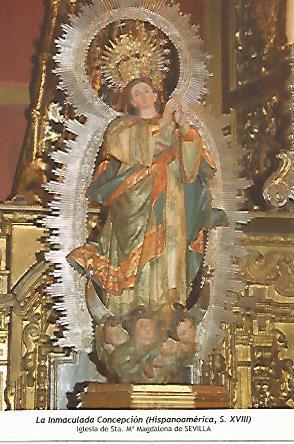 POSTAL: La Inmaculada Concepcion. Iglesia de Santa Maria Magdalena de Sevilla