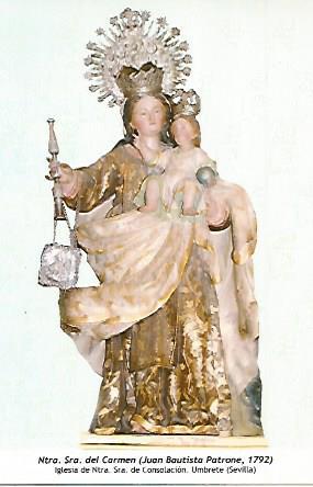 POSTAL: Nuestra Señora del Carmen. Umbrete Sevilla