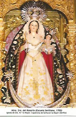 POSTAL: Nuestra Señora del Rosario. Iglesia de Santa Maria la Mayor de Sevilla