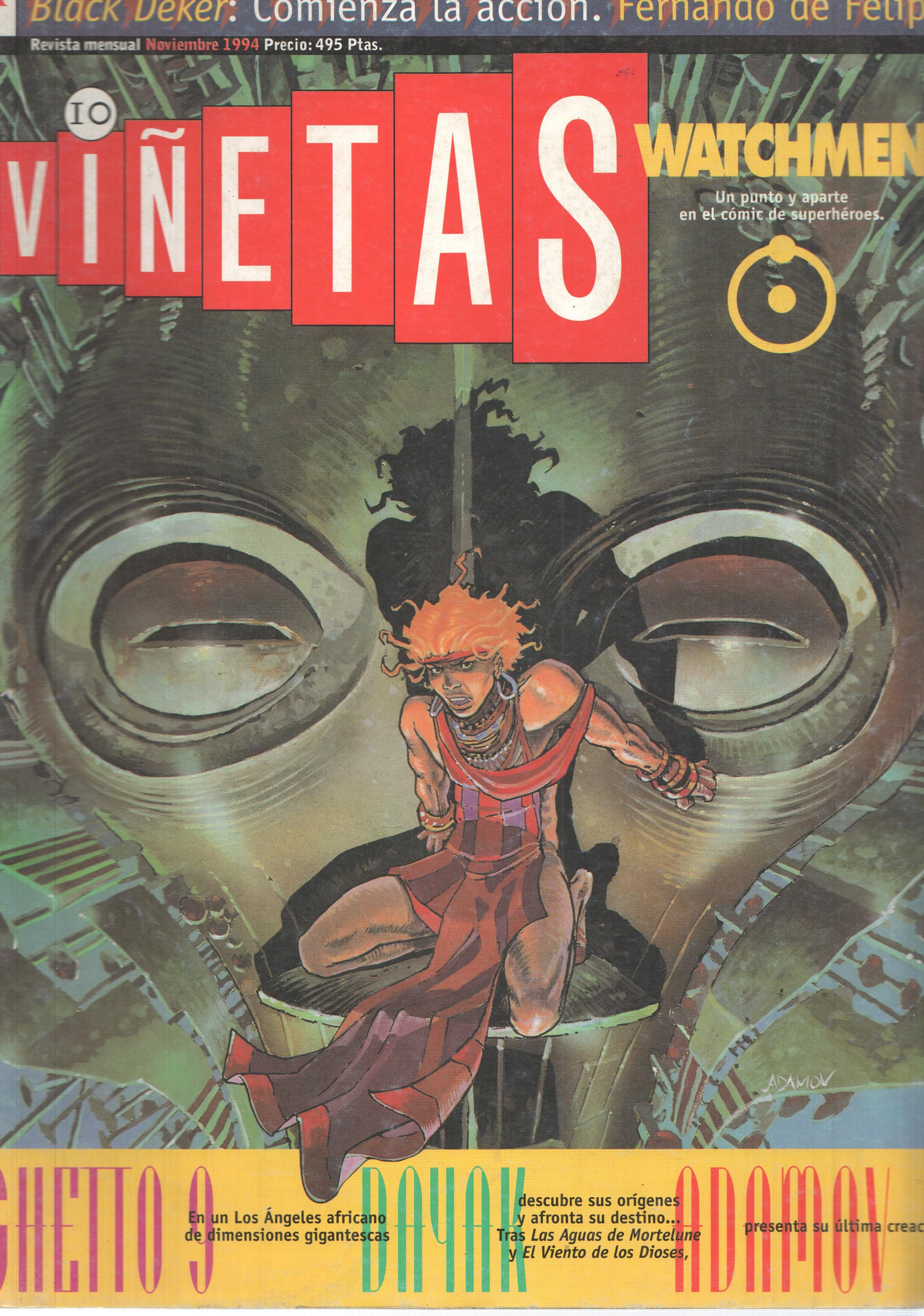 Glenat: Viñetas revista mensual numero 10: articulo sobre Watchmen