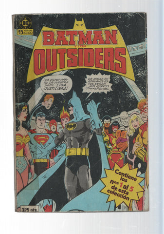 Zinco: Batman y los Outsiders , retapado num 6 al 10. Tomo 2 - Muerte supercalentada, La ejecucion de Rayo Negro. DC