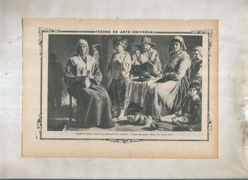 Lamina 146: Familia de aldeanos en un interior de Louis le Nain