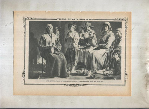 Lamina 146: Familia de aldeanos en un interior de Louis le Nain