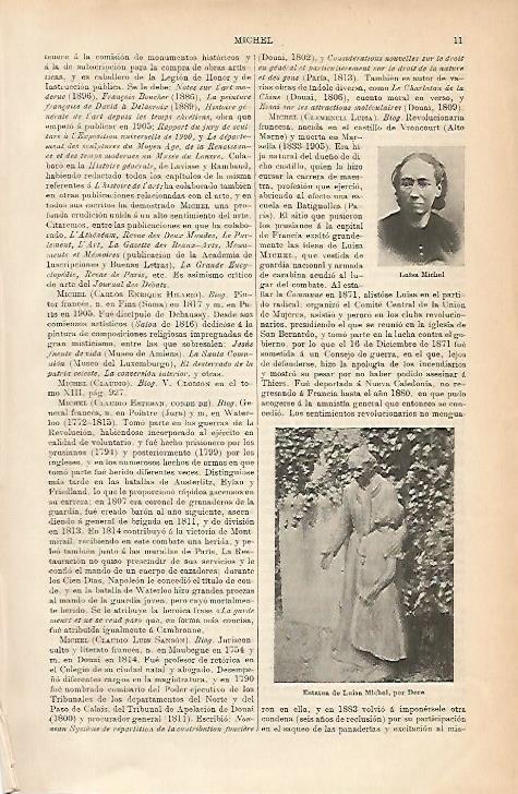 LAMINA ESPASA 5121: Estatua de Luisa Michel por Dere