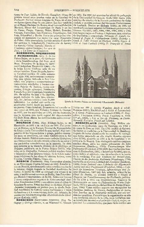 LAMINA ESPASA 6710: Iglesia de Nuestra Señora en Ruremonde Holanda