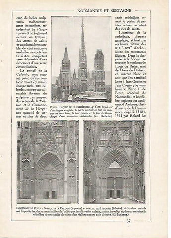 LAMINA 3780: CATEDRAL DE ROUEN