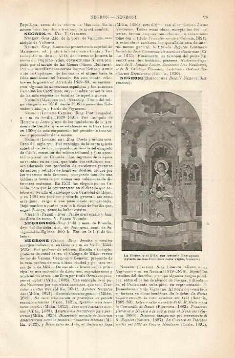 LAMINA ESPASA 9380: La Virgen y el Niño por Negroponto