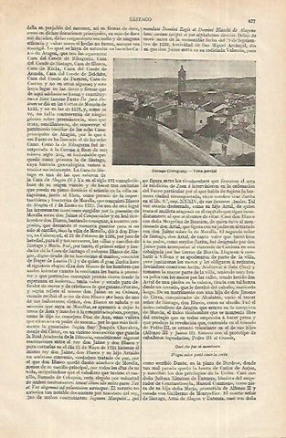 LAMINA ESPASA 12394: Vista de Sastago Zaragoza