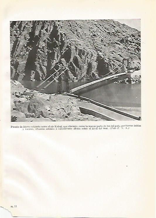 LAMINA GEOGRAFIA 0025: Puente sobre el rio Kabul