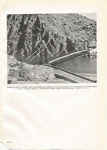 LAMINA GEOGRAFIA 0025: Puente sobre el rio Kabul