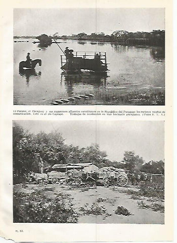 LAMINA GEOGRAFIA 0306: Rio Copiapo y hacienda de Paraguay