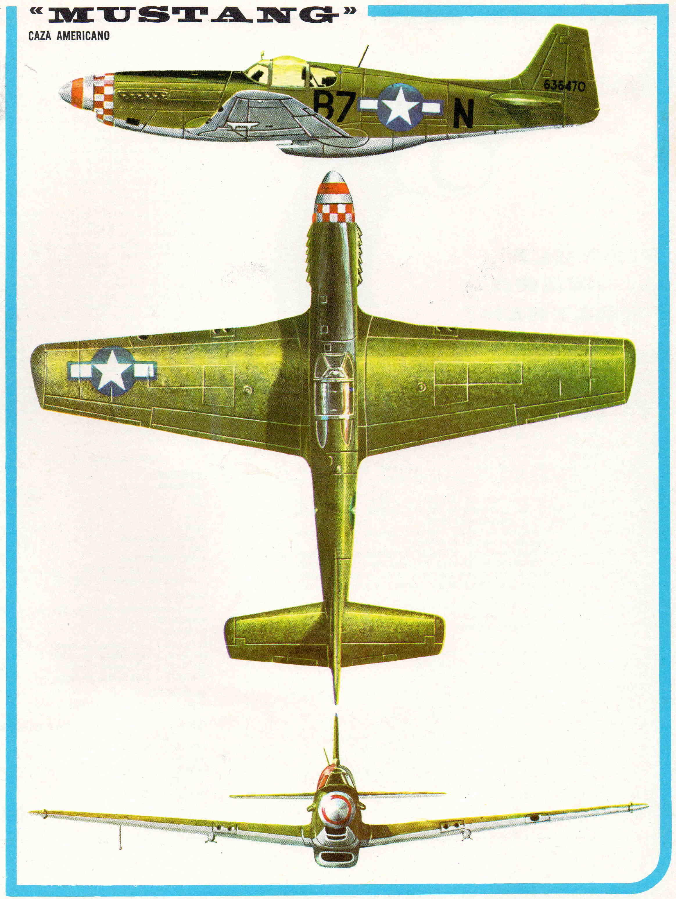 LAMINA 4125: MUSTANG  Caza Americano