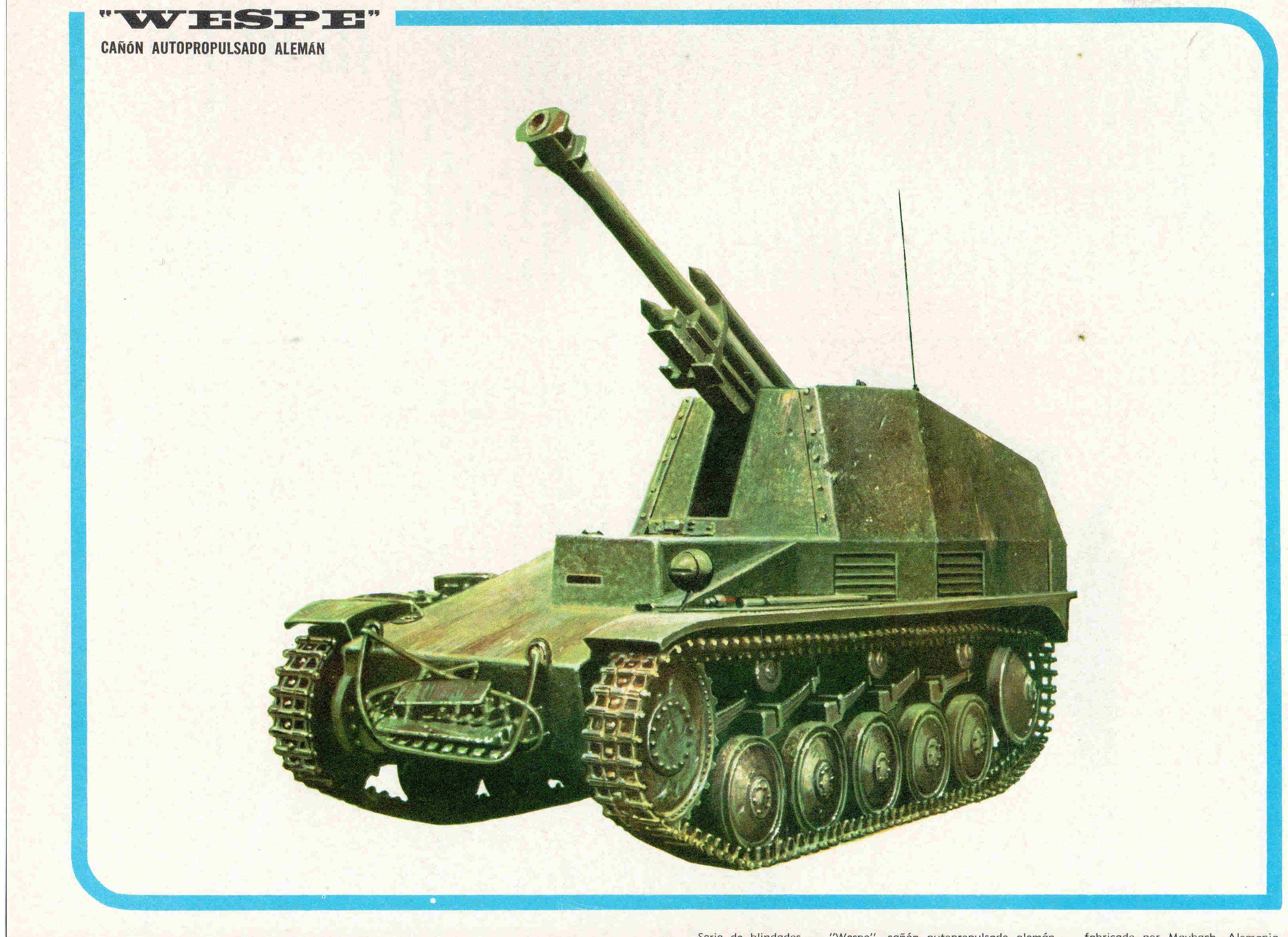 LAMINA 4187: WESPE Cañon autopropulsado Aleman