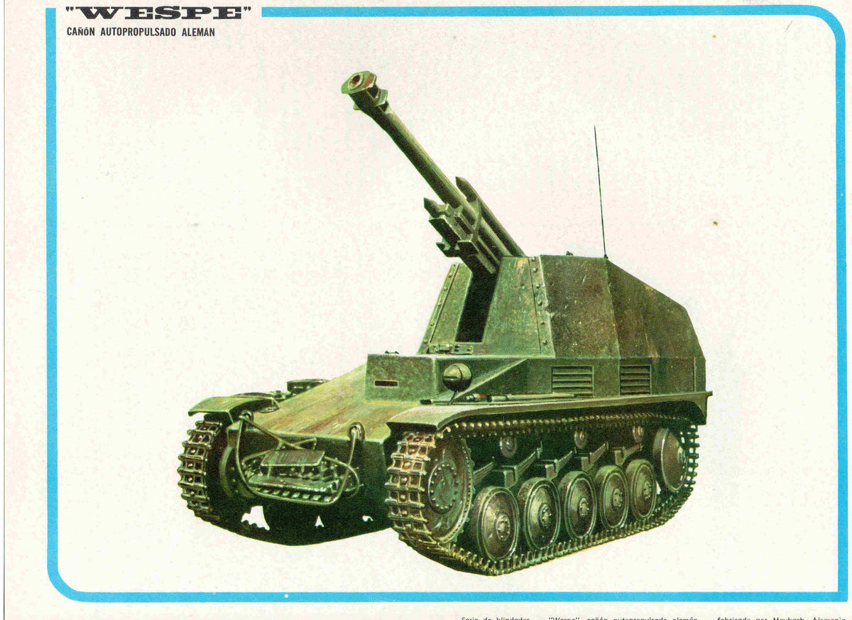 LAMINA 4187: WESPE Cañon autopropulsado Aleman