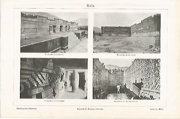 LAMINA ESPASA 5282: Vistas de Mitla Mexico