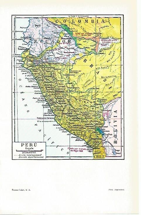 LAMINA ESPASA 2843: Mapa de Peru