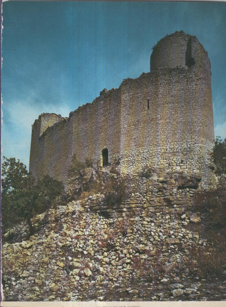 Lamina Castillos de España Edicion 1967 No.047: CASTILLO DE MUR (LLEIDA)