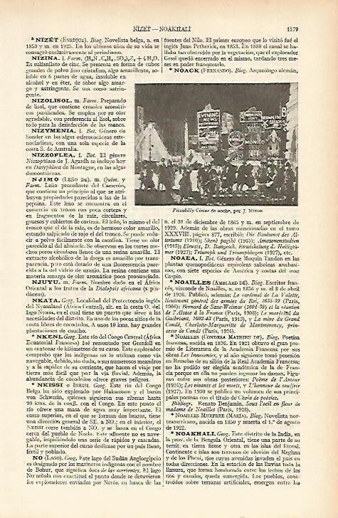 LAMINA ESPASA 4963: Picadilly Circus de noche por Nixon