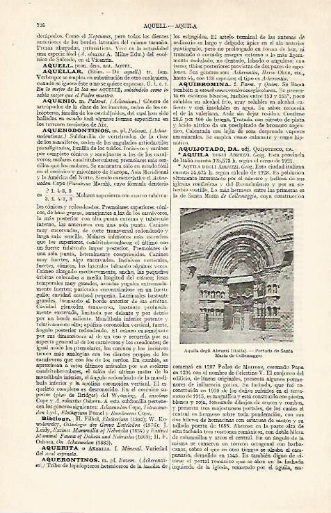 LAMINA ESPASA 19067: Iglesia de Aquila degli Abruzzi Italia