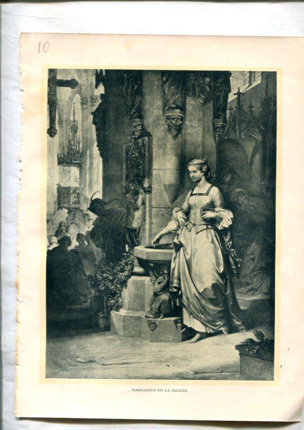 Fausto de Goethe: Lamina numerada 10 (cada cara lleva una lamina)