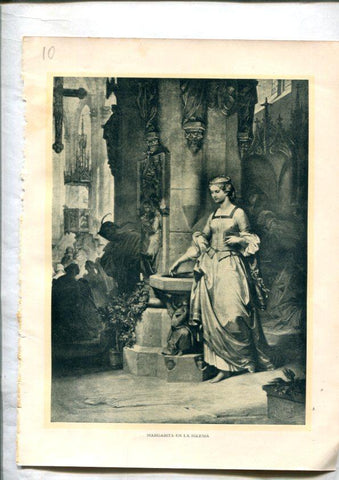 Fausto de Goethe: Lamina numerada 10 (cada cara lleva una lamina)