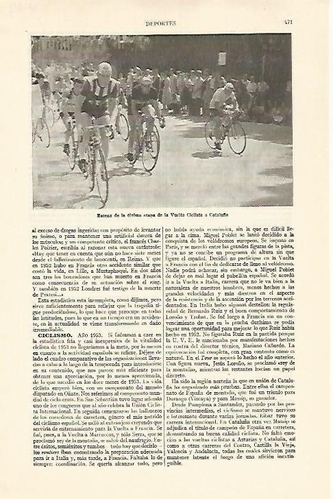 LAMINA ESPASA 22130: Vuelta Ciclista a Cataluña