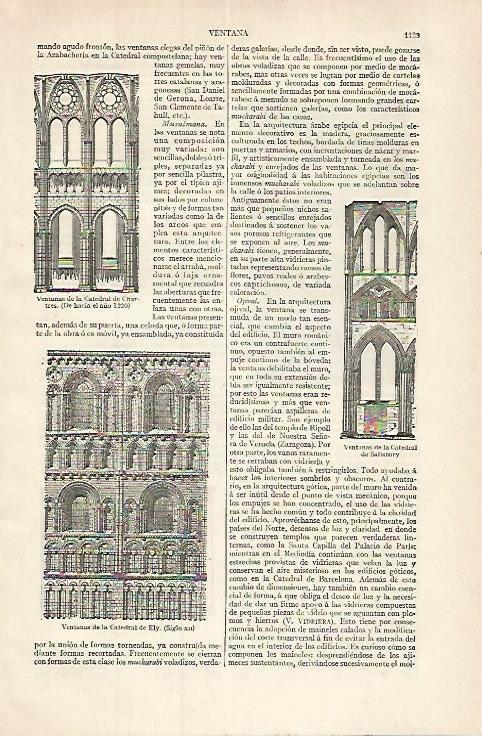LAMINA ESPASA 17510: Ventanas de catedrales