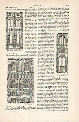LAMINA ESPASA 17510: Ventanas de catedrales
