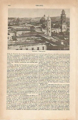 LAMINA ESPASA 6056: Vista parcial de Veracruz Mexico