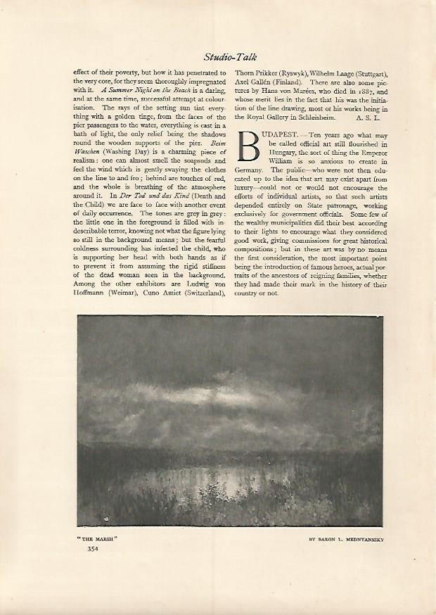 LAMINA 7154: The Marsh por L. Mendyanszky