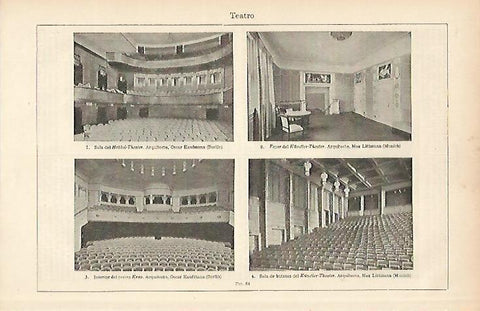 LAMINA ESPASA 5823: Interior de teatros de Munich y Berlin
