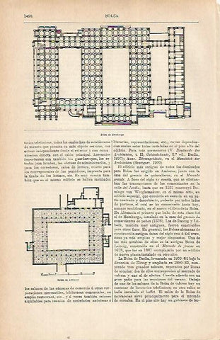 LAMINA ESPASA 22367: Planta de  la Bolsa de Hamburgo