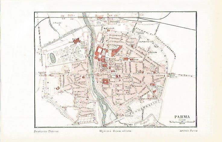 LAMINA ESPASA 2295: Plano de Parma Italia