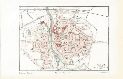 LAMINA ESPASA 2295: Plano de Parma Italia