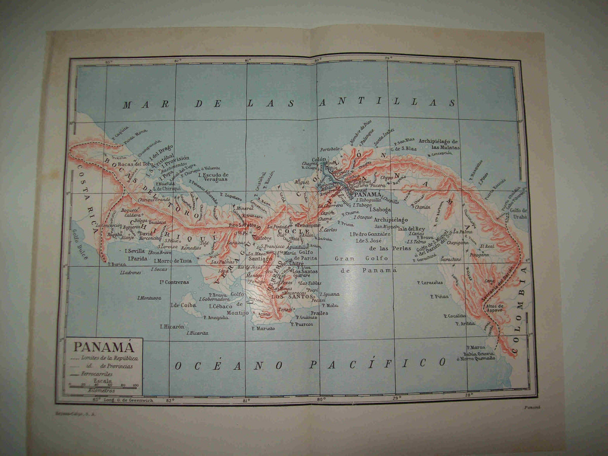 LAMINA ESPASA 23533: Mapa de Panama