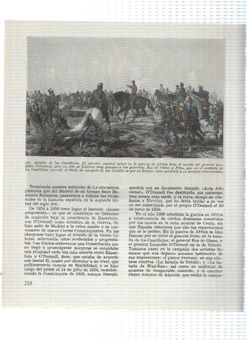 Lamina: Declaracion de guerra a Marruecos y Batalla de los Castillejos