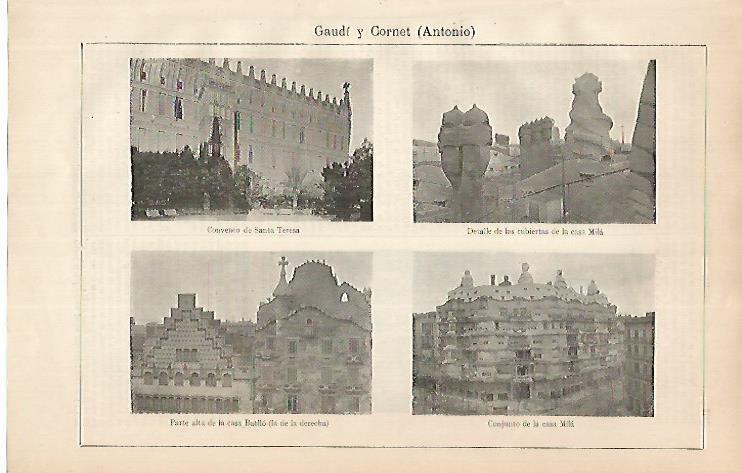 LAMINA ESPASA 24910: Edificios de Antoni Gaudi