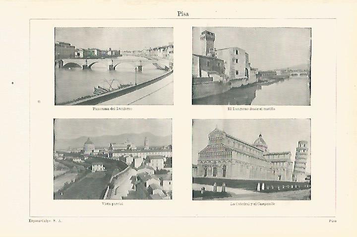 LAMINA ESPASA 27070: Edificios de Pisa