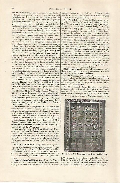 LAMINA ESPASA 27074: Puerta de A. Pisano en Florencia