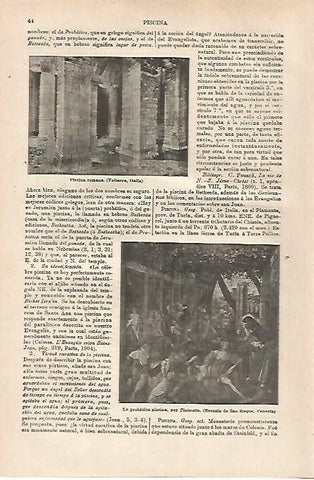 LAMINA ESPASA 27077: Piscina romana en Volterra Italia