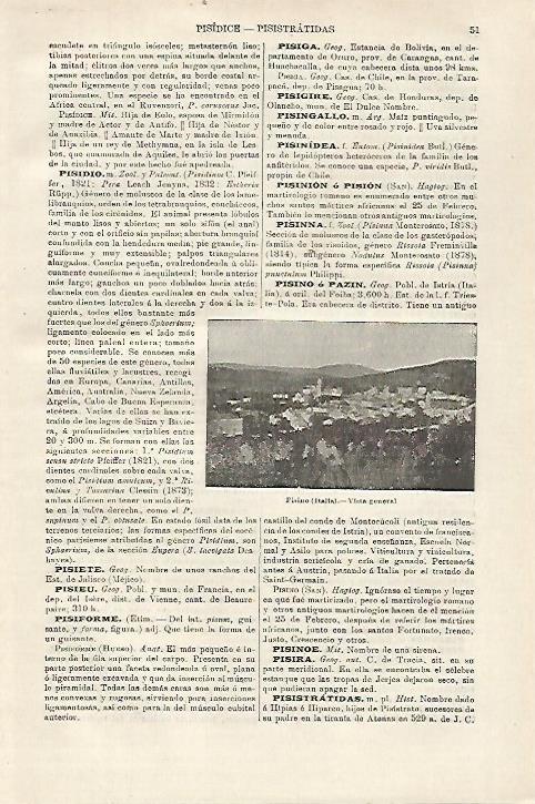 LAMINA ESPASA 27080: Vista de Pisino Italia