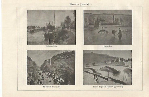 LAMINA ESPASA 27082: Obras de Camilo Pisarro