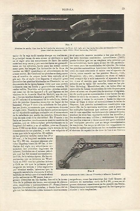 LAMINA ESPASA 27084: Pistolas de arzon
