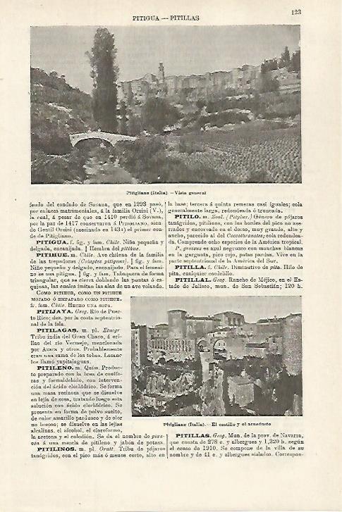 LAMINA ESPASA 27093: Vista de Pitigliano Italia