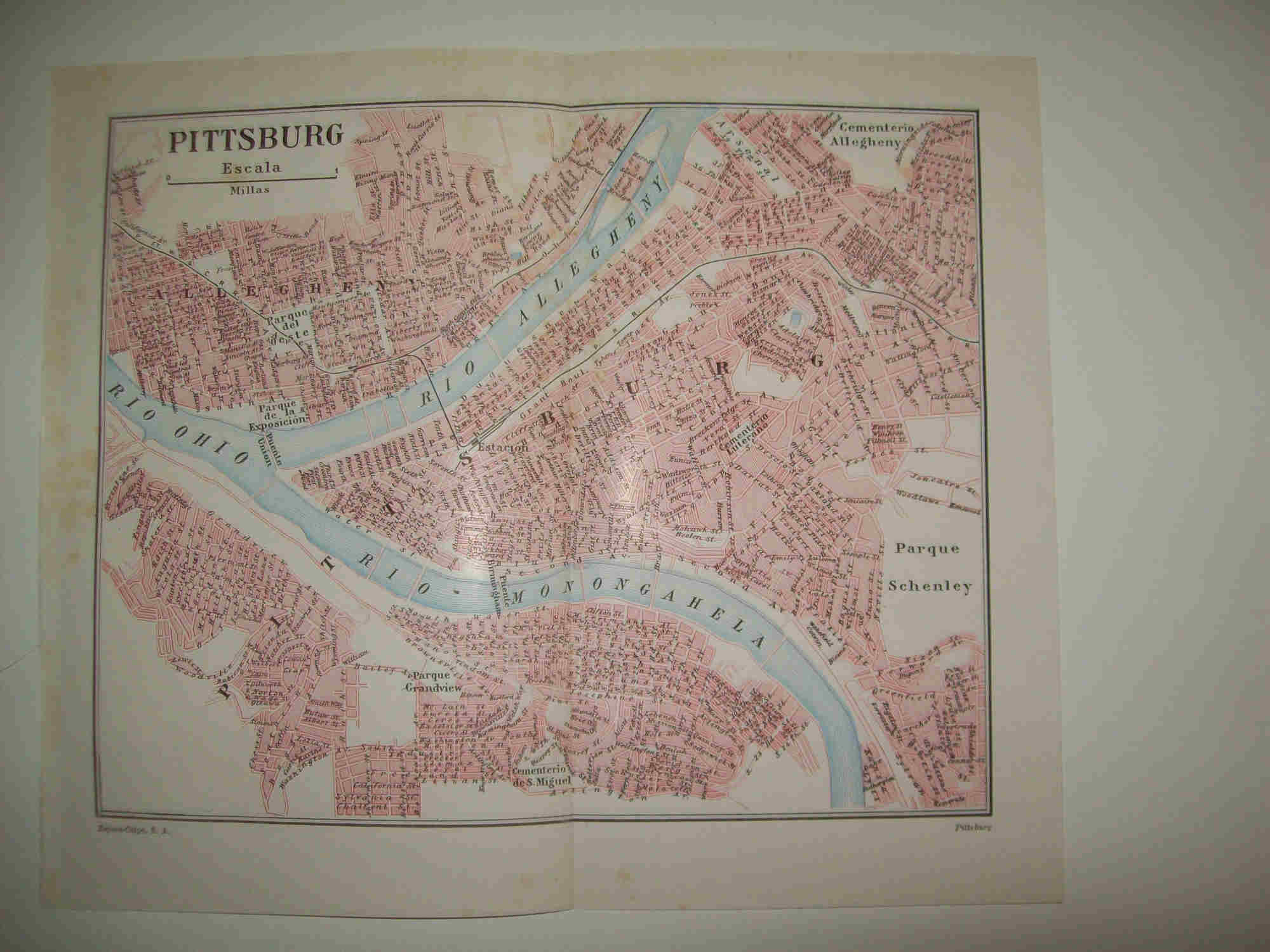 LAMINA ESPASA 27096: Plano de Pittsburg