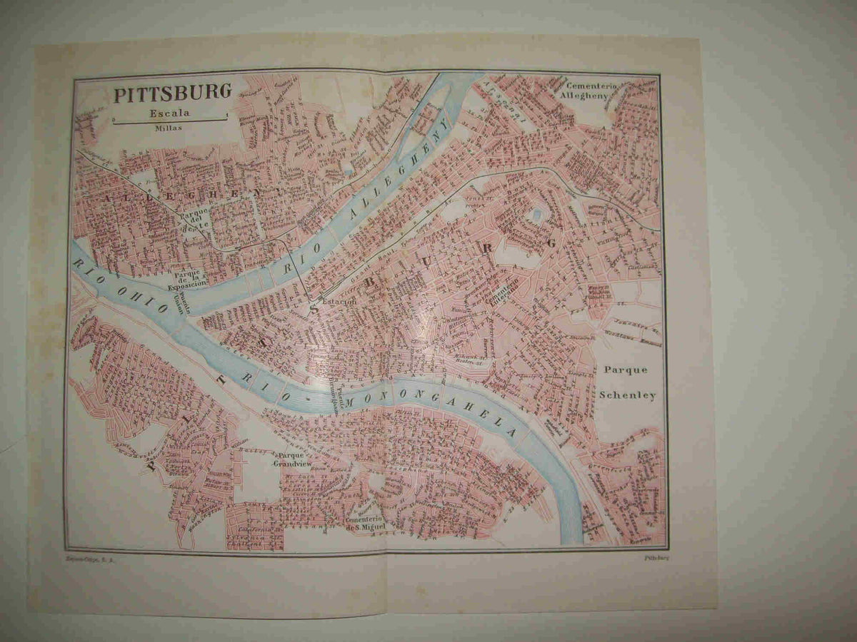 LAMINA ESPASA 27096: Plano de Pittsburg